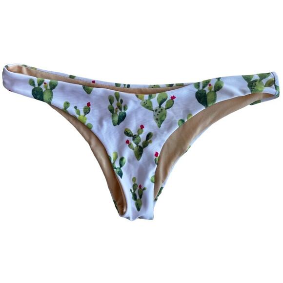 Womens White Cactus Print Bikini Swimsuit Set - Picture 7 of 13